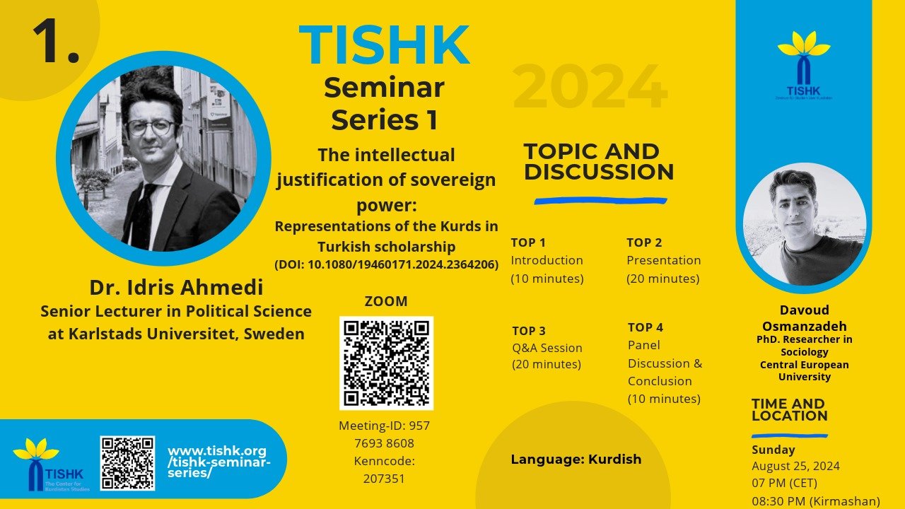 Seminar mit dem Titel "Die intellektuelle Rechtfertigung der souveränen Macht: Darstellungen der Kurden in der türkischen Wissenschaft"